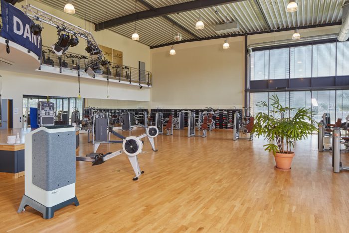 Luftreiniger im Fitness-Studio