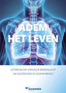 Afbeelding brochure Adem het leven, voorkom dat vervuilde binnenlucht uw gezondheid in gevaar brengt.